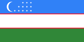 Flaga Uzbekistan